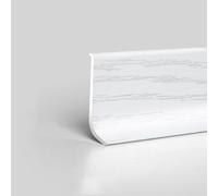 Lot de 4 plinthes en aluminium de 125 cm sans couture pour la maison, le bureau et les pièces élégantes (C 80 mm) Design élégant et durable