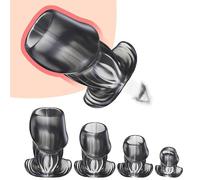 Lot de 4 plugs anaux creux, tunnel anal, plug anal, extenseur d'anus, extension vaginale, gode creux, masturbation, masseur de prostate, jouet sexuel pour femmes et hommes