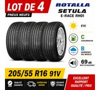 Lot de 4 Pneus 205/55 R16 91V ROTALLA SETULA E-RACE RH01 Été Neufs