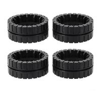 Lot de 4 pneus de rechange antidérapants pour balai robot Jet M6 6110 6012, inserts de pneu en caoutchouc durable avec adhérence durable, ensemble de pièces de rechange faciles à installer pour