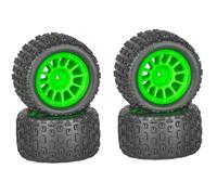 Lot de 4 pneus en Caoutchouc de 74 mm, hexagonaux de 12 mm, for Arr-ma 1/18, Granite Grom, Typhon GROM, pièces de Mise à Niveau for Voiture télécommandée(GRn)