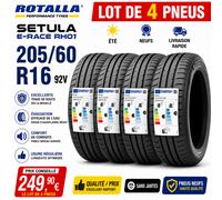 LOT DE 4 PNEUS ÉTÉ ROTALLA SETULA E-RACE RH01 205/60 R16 92V - NEUFS