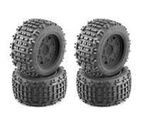 Lot de 4 pneus universels for Buggy 152 mm/6 Pouces for Tra-xxas, ARR-MA HPI, TAM-IYA, Kyosho, pièces de Mise à Niveau for Voitures télécommandées 1/10 et 1/8(Blcak B)
