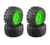 Lot de 4 pneus universels for Buggy 152 mm/6 Pouces for Tra-xxas, ARR-MA HPI, TAM-IYA, Kyosho, pièces de Mise à Niveau for Voitures télécommandées 1/10 et 1/8(Green B)