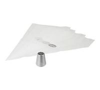 Lot de 4 poches à douille et embout cristal de glace en inox Dr.Oetker Baker Edition Gris G