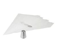 Lot de 4 poches à douille et embout étoile en inox Dr.Oetker Baker Edition ref 1376 Blanc,Inox G