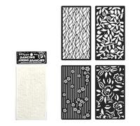 Lot de 4 pochoirs de plantes - Pochoirs de dessin - Pochoirs creux pour peinture de fleurs - Pour projet artistique, dessin, branches, journal, fleurs
