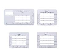 Lot de 4 pochoirs multi-usage pour carnet d'adressage - Règles - Agenda - Carte de vœux - Pochoir Templa