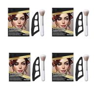 Lot de 4 pochoirs pour fard à paupières, eyeliner, fard à paupières, maquillage des yeux, noir