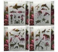 Lot de 4 pochoirs réutilisables A4 pour travaux manuels, 29 cm, motif floral, rétro, pour peinture sur bois, toile, dessin, art mural, décoration d'intérieur, style L