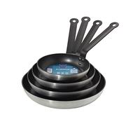 Lot de 4 poêles aluminium tous feux dont induction 20/24/28/32 cm METRO Pro