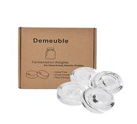 Lot de 4 poids de fermentation à large goulot - 7 cm de diamètre - En verre de fermentation avec poignée facile à prendre en main