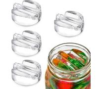 Lot de 4 poids de fermentation, poids en verre, pour la fermentation, pour les concombres, pour la fermentation à large ouverture, diamètre : 7 cm