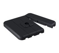 Lot de 4 poids de lestage avec poignées - compatibilité parasols déportés piètement croix - HDPE texturé noir