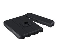 Lot De 4 Poids De Lestage Avec Poignées - Compatibilité Parasols Déportés Piètement Croix - Hdpe Texturé Noir Noir