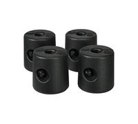 Lot de 4 poids de lestage cylindrique pour tonnelle barnum tente dim. Ø 22 / Ø 24 x 25H cm HDPE noir Noir G