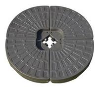 Outsunny Lot de 4 Pieds de Parasol Poids de lestage pour parasols déportés - A remplir d'eau et de Sable jusqu'à 100 kg - dim. totales 100L x 100l x 10H cm HDPE café