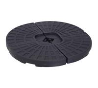 Outsunny Lot de 4 Pieds de Parasol Poids de lestage pour parasols déportés - A remplir d'eau jusqu'à 52 kg ou de Sable jusqu'à 60 kg - dim. totales 48L x 48l x 8H cm polyéthylène Haute densité Noir