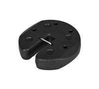 Outsunny Poids de lestage Lot de 4 Ø22x5,5 cm HDPE Circulaires avec broches et corde Noir