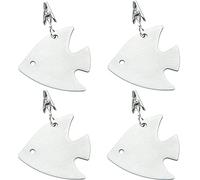 Lot de 4 poids de nappe en acier inoxydable pour lester, poids de nappe pour l'extérieur, poids de nappe, poids de nappe, forme de poisson