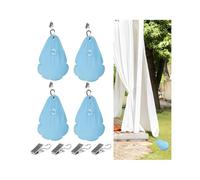 Lot de 4 poids de rideaux d'extérieur réutilisables, coupe-vent, sacs lestés de 2 kg pour terrasse, pergola, cabane, tonnelle
