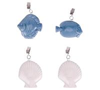Lot de 4 Poids de Serviette en céramique Style Coastal Ocean