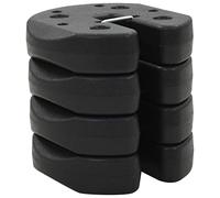 Lot de 4 Poids pour Belvédère, Poid pour Tonnelle Pied de Tonnelle Sac de Lestage Poids pour belvédère 4 pcs Noir 220x50 mm Béton