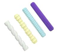 Lot de 4 poignées antidérapantes en silicone pour stylo avec surfaces texturées pour améliorer la stabilité et le confort à l'école ou utiliser pour soulager le stress et ergonomiques