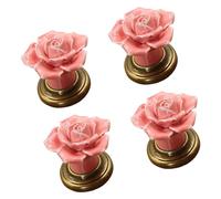 Lot de 4 poignées d'armoire élégantes en céramique robustes et pratiques pour les tiroirs, un usage quotidien, les armoires artistiques