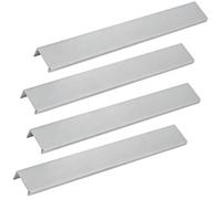 Lot de 4 poignées de doigt de 24 cm, centres de trou de 19 cm, alliage | Bord droit, montage arrière, pour armoires, tiroirs, commodes, portes d'armoire, vis incluses