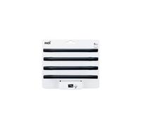 Lot de 4 poignées de meuble entraxe 128 mm inox brut