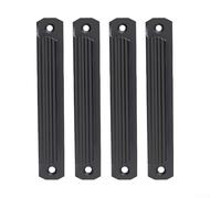 Lot de 4 poignées de porte coulissante en aluminium pour armoire, fenêtre, balcon, portes d'armoire, fonctionnement lisse, prise en main confortable (noir)