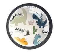 Lot de 4 poignées de porte de placard en forme de dinosaure pour enfant