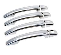 Lot de 4 poignées de porte en acier inoxydable pour Peugeot 207 308 407/Citroën C4, chromé