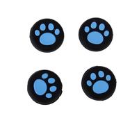 Lot de 4 poignées de pouce en silicone motif patte de chat, 1,3 cm, compatibles avec PS4, PS3, Xbox One, Xbox 360 (bleu)