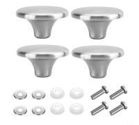 Lot de 4 poignées de rechange en acier inoxydable pour couvercle de casserole, résistant à la chaleur pour four néerlandais, compatible avec Le Creuset et Lodge, et passe au lave-vaisselle, argenté