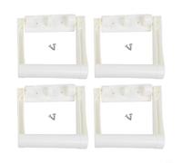Lot de 4 poignées de rechange en plastique blanc avec charnières et vis pour glacières igloo de 25 à 72 litres, pour kit de réparation durable de couvercle pour coffres à glace extérieurs