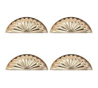 Lot de 4 poignées de tiroir en alliage de zinc for armoires de cuisine, tiroirs, commodes, tables de chevet, avec trou central de 7,6 cm(Bright Gold)