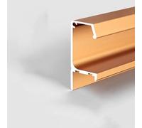 Lot de 4 poignées de tiroir et d'armoire en métal doré de type G encastrées de 50 cm pour armoire et meubles - Matériel élégant et durable