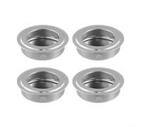 Lot de 4 poignées de traction encastrées en acier inoxydable pour porte coulissante, armoire et tiroir, encastré pour bouton de bord avec fixation secrète