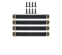 Lot de 4 poignées élégantes en cuir pour un ensemble élégant adapté pour la cuisine et le bureau, il suffit d'aligner les poignées et de serrer les vis fournies