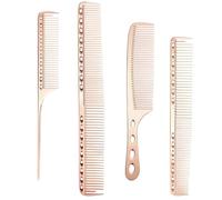 Lot de 4 poignées ergonomiques pour une expérience de peignage plus confortable et plus confortable à tenir en métal, or rose