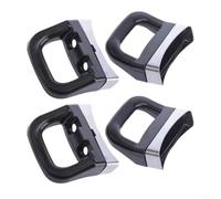 Lot de 4 poignées latérales de rechange en bakélite - Résistantes à la chaleur et aux brûlures - Avec noyau en métal - Compatibles avec les autocuiseurs et cuiseurs vapeur - Facile à installer - Noir