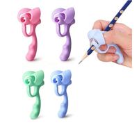 Lot de 4 Poignées pour Crayons, porte-stylos, Supports d'Écriture Ergonomiques en Silicone, Guides de Tenue de Stylo, Aide à l'Écriture pour Arthrite et Troubles Moteurs, Poignées de Rééducation