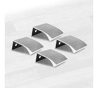 Lot de 4 poignées pour meubles de cuisine et salle de bain - 40 mm - Idéal pour tiroirs et armoires - Acier inoxydable - Couleur inox Look - Harte Edge Straight