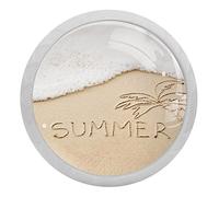 Lot de 4 poignées rondes en mousse de palmier et sable d'été en verre cristal pour placard, commode, armoire, etc