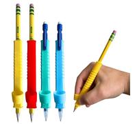 Lot de 4 poignées sensorielles en silicone pour crayons d'écriture pour | Entraîneurs colorés en silicone pour enfants, outils de réduction du stress pour les jeunes apprenants