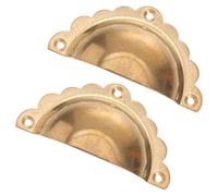 Lot de 4 poignées tiroir vintage en cuivre for armoire, garde-robe, commode