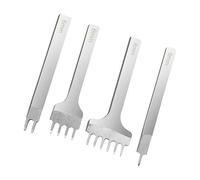 Lot de 4 poinçons à coudre pour cuir - Avec kit de bricolage - Perforatrice à cuir en acier - Professionnels, bricoleurs, débutants pour professionnels, bricoleurs, débutants