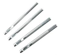 Lot de 4 poinçons pour cuir | Outils de fabrication de trous de ceinture | Perforatrice de bracelet de montre | Kit de perforation ronde de 2,5 à 4 mm | Outils de travail du cuir | Ensemble d'outils